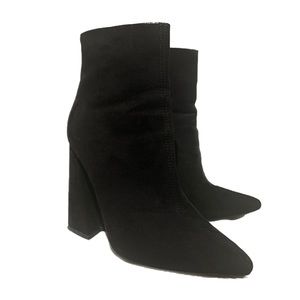 Block Suede Heeled booties